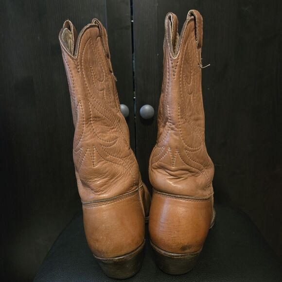 Stewart Fine Vintage 1977 Mens Boots Size 7 Brown Handmade Cowboy Tucson Arizona Stewart Cowboy Boots | eBay main image 2